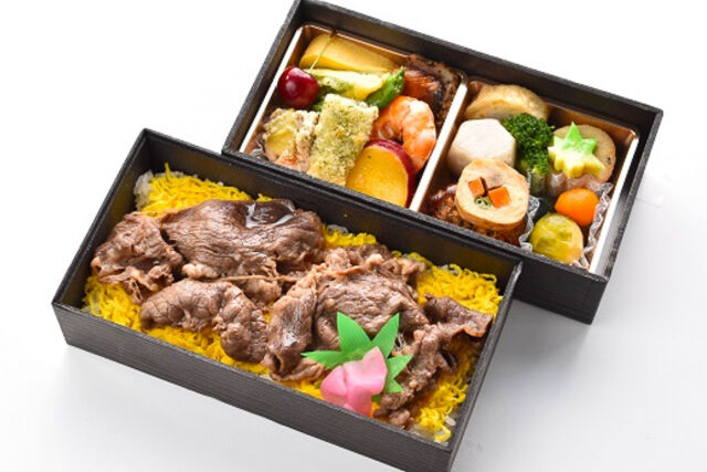 黒毛和牛うす切りステーキ弁当