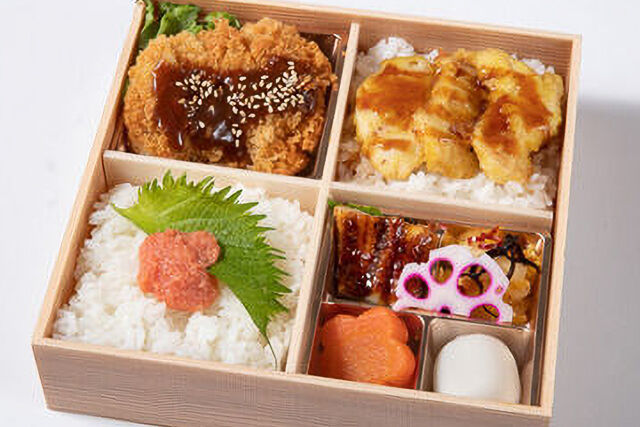 味噌カツと鶏天重・明太子ご飯御膳