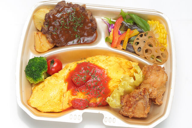 【熨斗対応可】Gateオムライス&超粗びき手ごねハンバーグ&唐揚げ