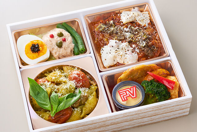 ジェノベーゼとセミドライトマトのパスタ&ハンバーグ ボロネーゼ煮込み