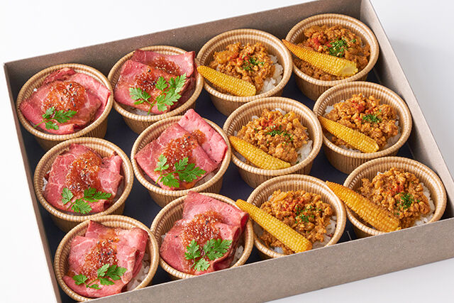 リーゾ ミスト(国産牛ローストビーフのミニライスボウル&赤味噌香る 肉味噌ミニライスボウル)