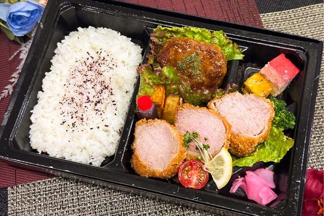 銀閣(ぎんかく)肉厚手仕込みヒレカツとトリュフソースハンバーグ御膳※ヒレカツ増量