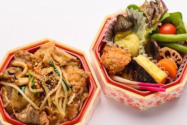 焼肉彩り二段弁当