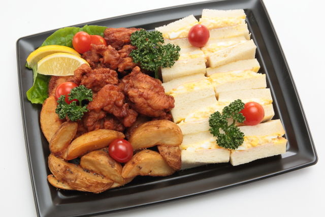 ハム玉子サンド&フライ盛り合わせ