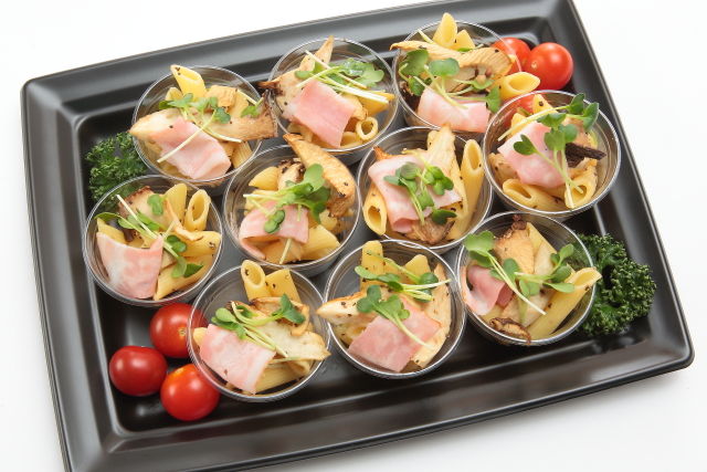 ベーコンときのこの和風ペンネ