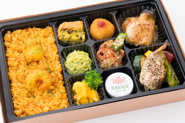 シェ・ヤマライのフレンチBENTO〜真鯛のカマと南仏野菜のロースト(パエリアご飯)〜