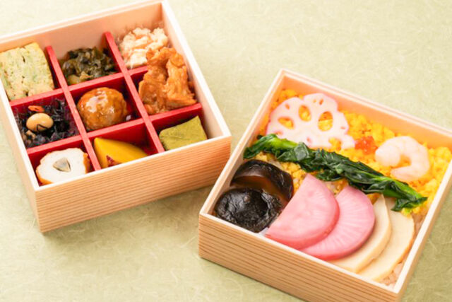 野菜ちらし寿司と彩り9升の二段弁当