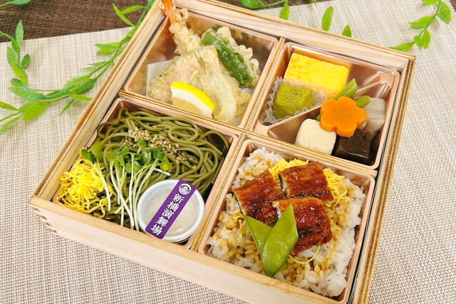 【熨斗対応可】夏季限定(7月・8月)演舞場の茶そばうなぎ御膳