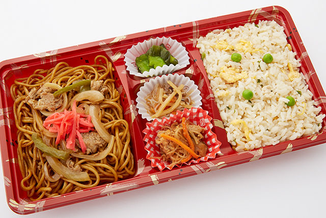 旨みソース焼きそば&パラパラ食感のチャーハン弁当