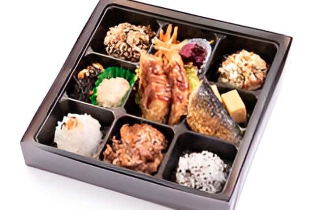 マグロカツの9マス弁当