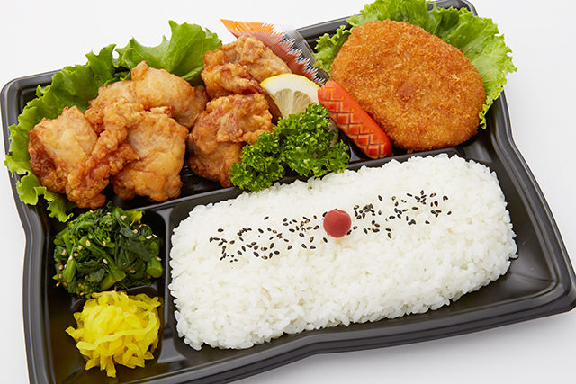 鶏から&コロッケ弁当