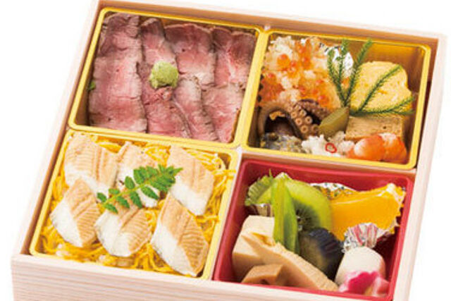 和牛ステーキと穴子寿司弁当