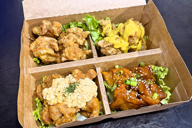 HALUHALUの唐揚げ4種盛り