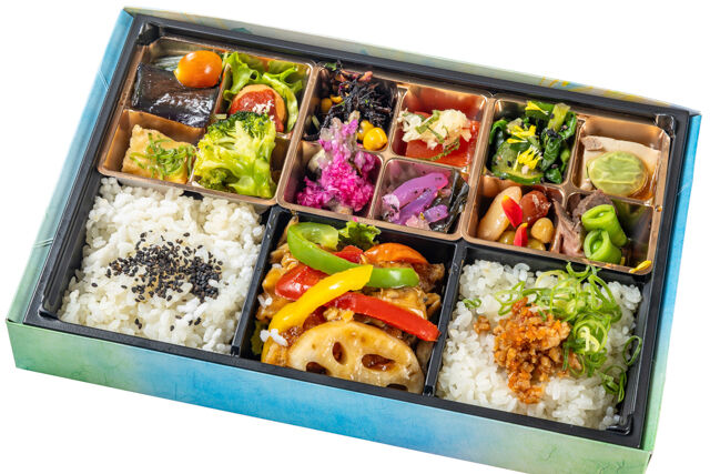 海鮮甘酢あんかけと鶏そぼろごはんの折詰