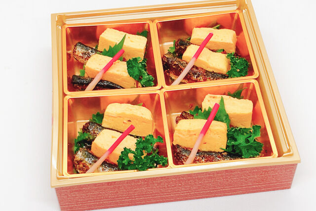 出汁巻き卵と明太鰯