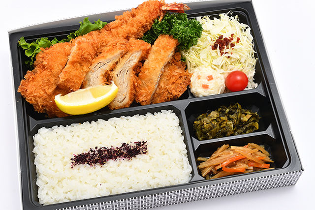 ミルフィーユロースかつ&海老フライ弁当