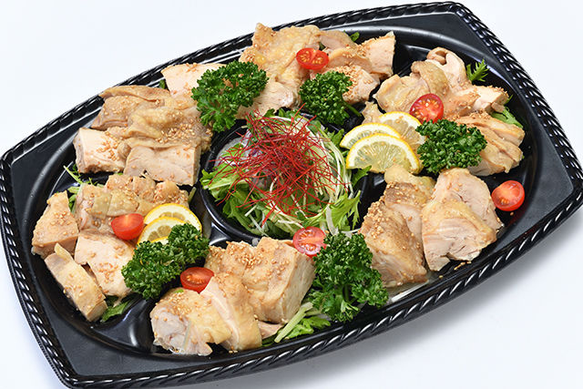 蒸し鶏のバンバンジー