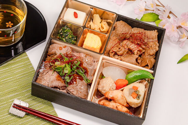 牛すきと和牛カルビ焼肉合盛り御膳