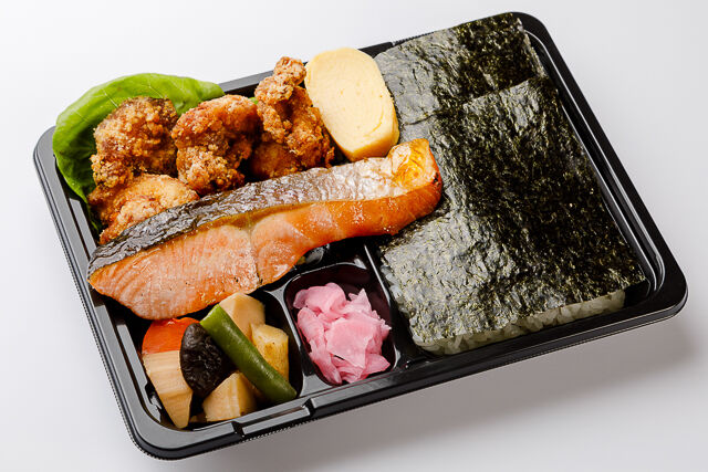 【有明産のり弁】手仕込み唐揚げと銀鮭