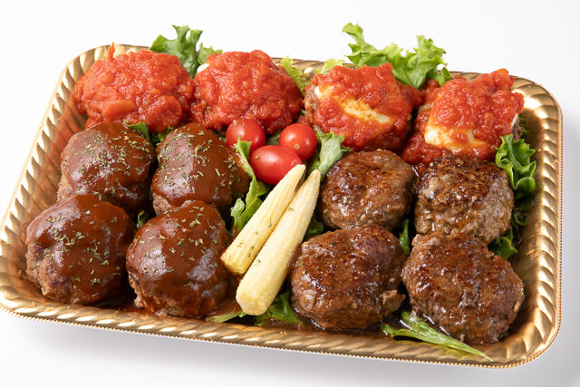 ハンバーグ盛3種