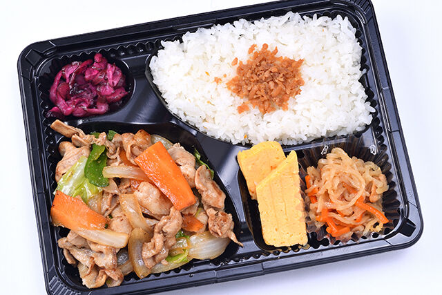 彩り豊かな豚野菜炒め弁当