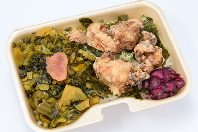 明太高菜唐揚げ飯