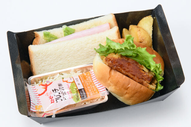 ハムサンド&とんかつロール