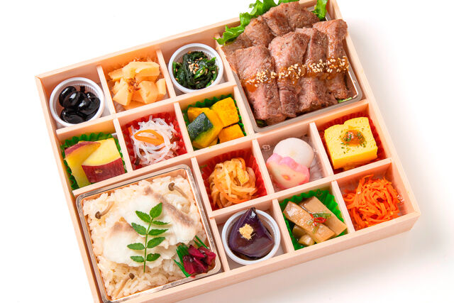 【熨斗対応可】彩り 鯛めし&ステーキ御膳