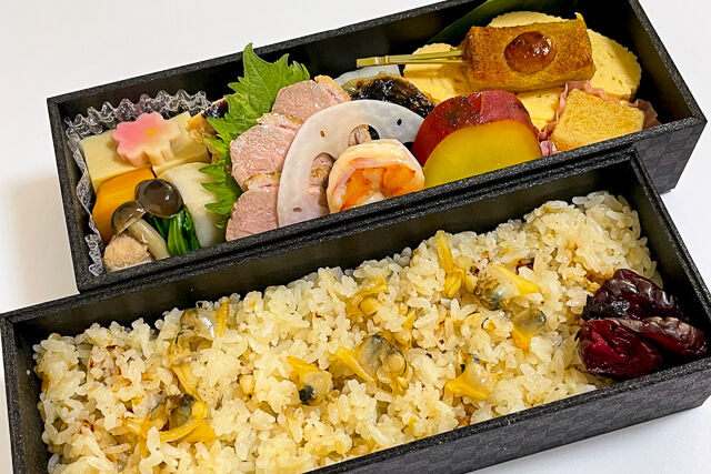 【春限定】懐石弁当~あさりの炊き込みご飯~