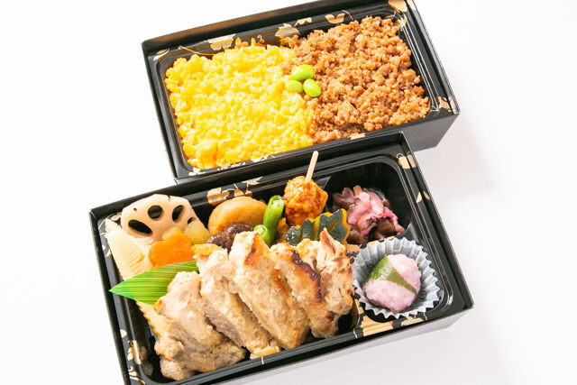 【熨斗対応可】二段弁当 鶏西京焼き(鶏そぼろご飯)