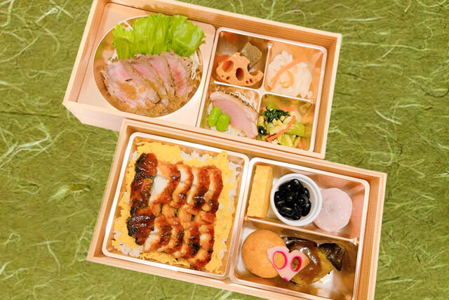 自家製ローストビーフとうなぎ御飯重