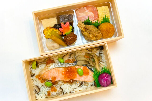 【季節限定】秋鮭とイクラのキノコご飯弁当