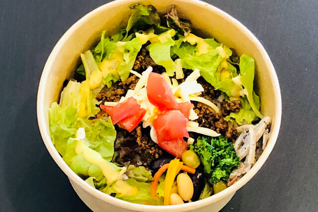 チーズタコライスのわっぱご飯