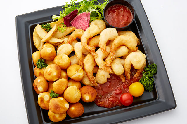 小エビのフリット&チーズフライ~サルサソース添え~