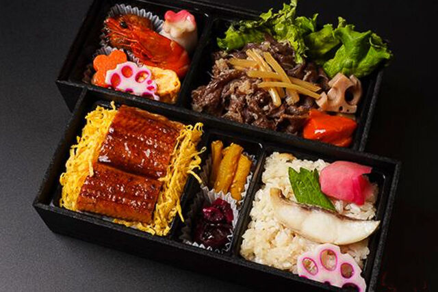 鯛おこわとうな丼と名物牛しぐれ御膳