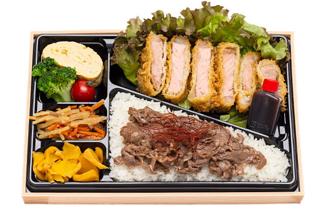 黒豚ロースとんかつ&焼肉弁当