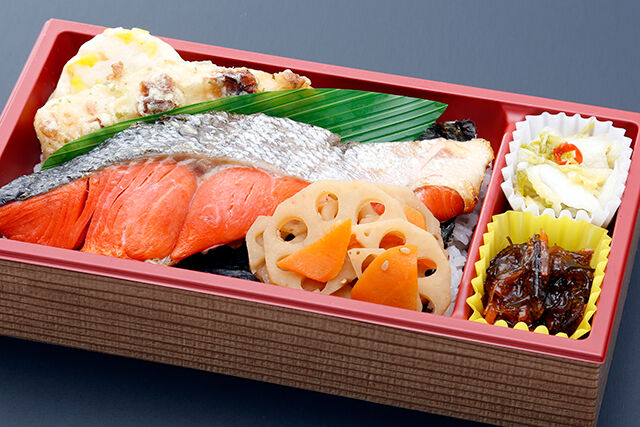 紅鮭塩焼き 高級漬け海苔弁当