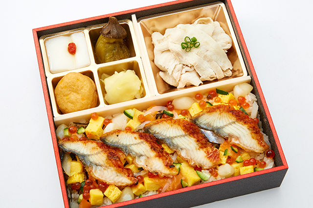 鰻ちらしと豚しゃぶ弁当