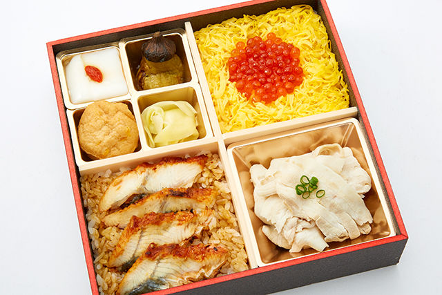 鰻とイクラと豚しゃぶ弁当