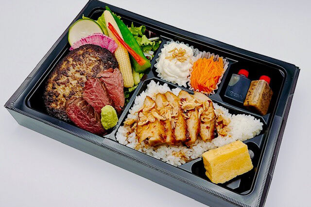 若鶏炙り焼きごはん&ハンバーグハラミ焼肉弁当
