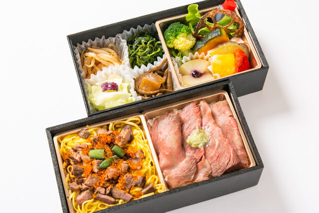【秋限定】黒毛和牛いちぼローストビーフ仕立て&肉ちらし二段御膳