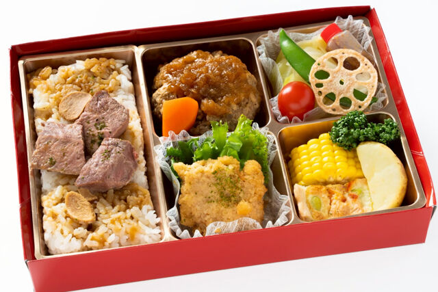 【ハロウィン限定】黒毛和牛ハンバーグ&カットステーキご飯の懐石風アソートBOX