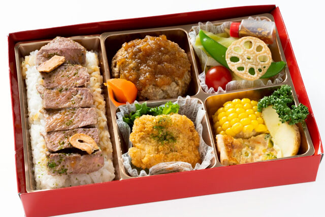 【ハロウィン限定】黒毛和牛ハンバーグ&ロース芯ステーキ重の懐石風アソートBOX