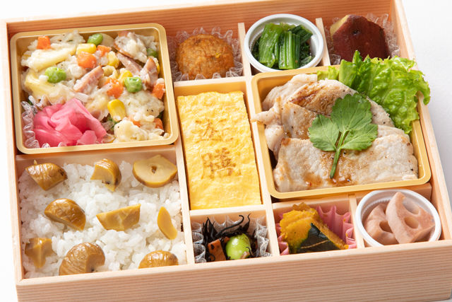 【秋限定】ポークステーキの彩り御膳(栗ご飯)