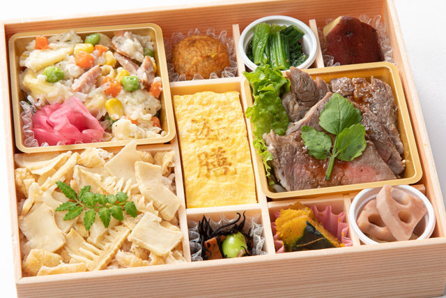【春限定】牛ステーキの彩り御膳(筍ご飯)