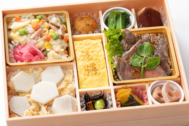 【冬限定】牛ステーキの彩り御膳(里芋ご飯)