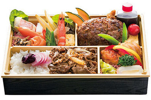 黒毛和牛ハンバーグ＆焼肉の洋風懐石弁当