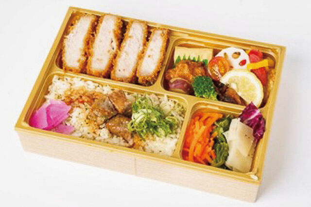 霜降り三元豚とサイコロステーキご飯弁当