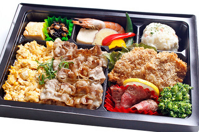 和牛カルビとヘレかつのコンビ弁当