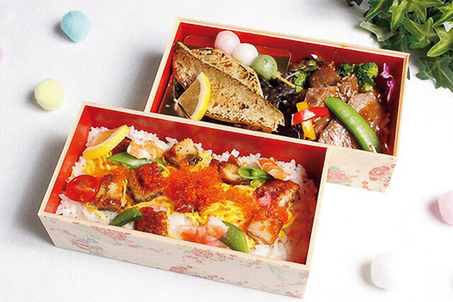 鰻のちらしと甘鯛と牛肉の贅沢弁当